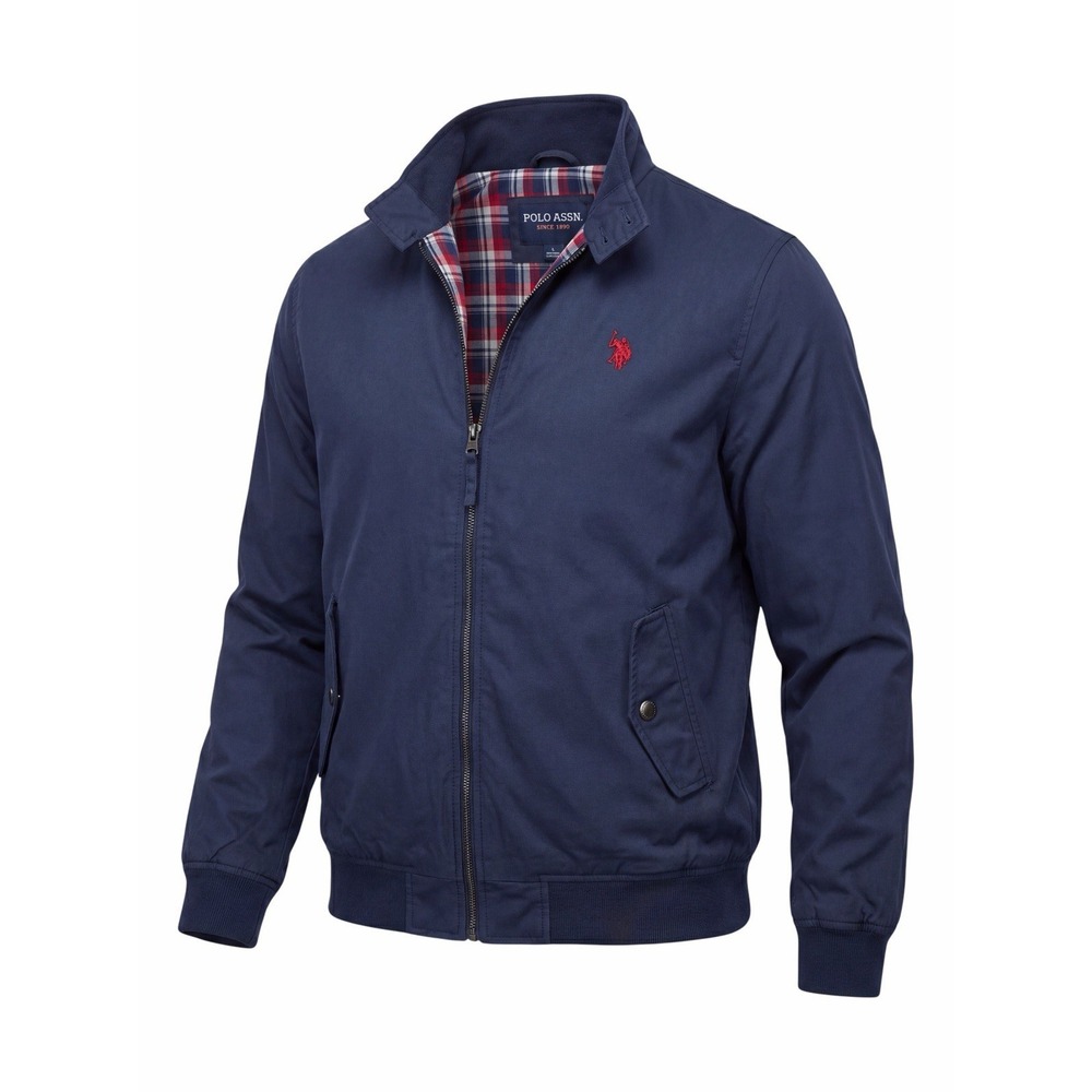 Polo Ralph Lauren Men's 2XL XXL Harrington Jacket Navy Plaid Lined
